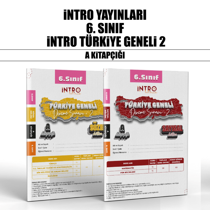 İNTRO 06.SINIF TÜRKİYE GENELİ SAY/SÖZ 2-A -25-26
